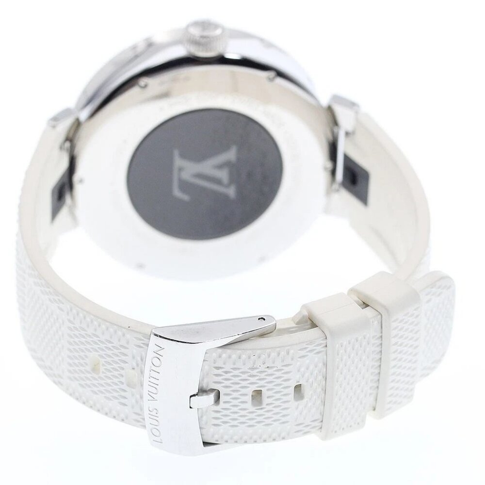 LOUIS VUITTON Tambour Moon QA096 Dual time GMT Silver Dial Quartz Men's - Picture 3 of 10